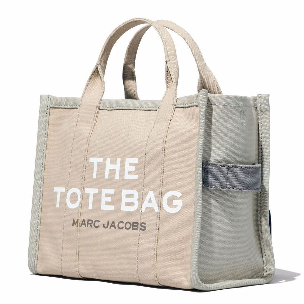 бежевая сумка тоут среднего размера MARC JACOBS THE COLORBLOCK small MEDIUM TOTE BAG BEIGE MULTI артикул H063M01RE21261