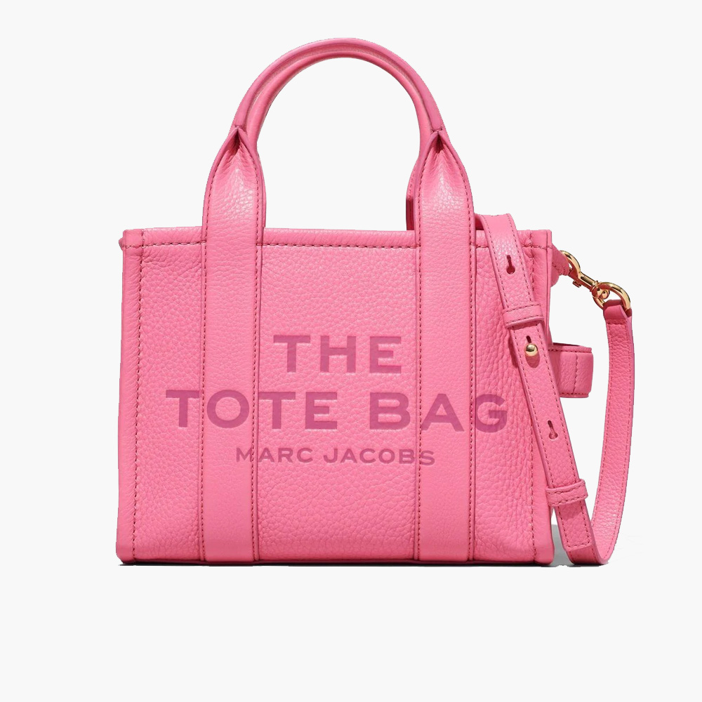 розовый кожаный сумка-тоут средний размер СУМКА MARC JACOBS THE LEATHER MEDIUM TOTE BAG MORNING GLORY